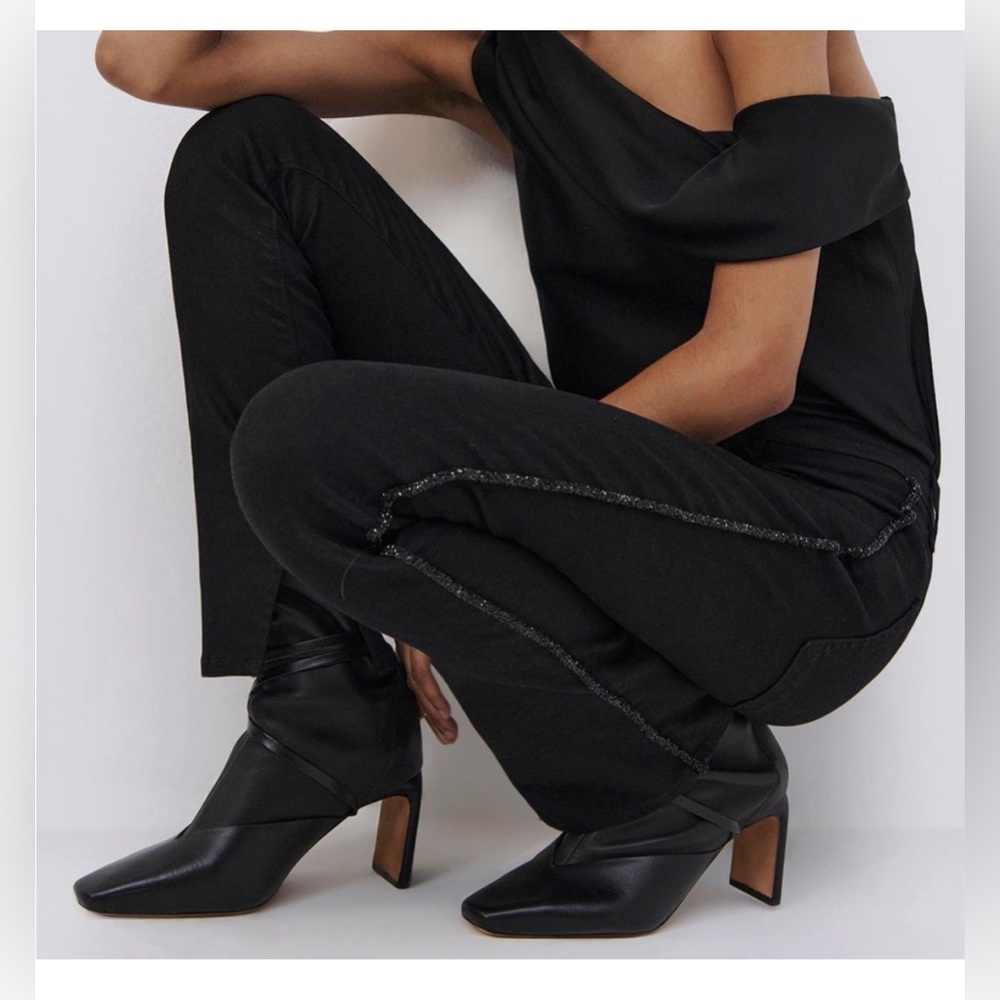 Jonathan Simkhai Denim Embellished Black Rae Skinny Fit